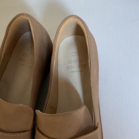 Oasis Society Women’s 7 Flats – Nude Beige Square Toe - Picture 7 of 8
